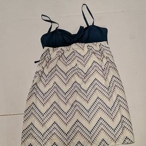 Navy and white sundress no with empire waist